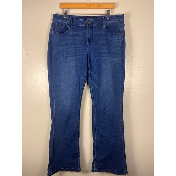 Jill Denim Authentic Fit Boot Cut Blue Wash Jeans Women Size 14 - Picture 3 of 13